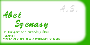 abel szenasy business card